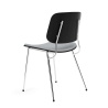 Assise rembourrée – Hallingdal 130 + chêne noir vernis / chrome – chaise Søborg 3061 (métal) - Fredericia