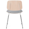 Seat Upholstered – Hallingdal 130 + lacquered oak / chrome – 3061 Søborg chair (steel) - Fredericia