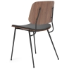 Assise rembourrée – cuir Omni 301 + noyer vernis / noir – chaise Søborg 3061 (métal) - Fredericia