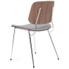 Assise rembourrée – Hallingdal 130 + noyer vernis / chrome – chaise Søborg 3061 (métal) - Fredericia