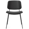 Front upholstered – Omni 301 leather  + black lacquered oak / black – 3062 Søborg chair (steel) - Fredericia