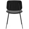 Front upholstered – Omni 301 leather  + black lacquered oak / black – 3062 Søborg chair (steel) - Fredericia