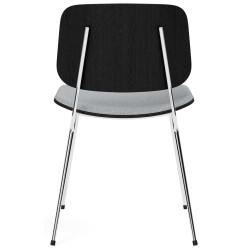 Assise et dossier rembourrés – Hallingdal 130 + chêne noir vernis / chrome – chaise Søborg 3062 (métal) - Fredericia