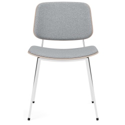 Front upholstered – Hallingdal 130 +  lacquered oak / chrome – 3062 Søborg chair (steel) - Fredericia