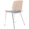 Front upholstered – Hallingdal 130 +  lacquered oak / chrome – 3062 Søborg chair (steel) - Fredericia