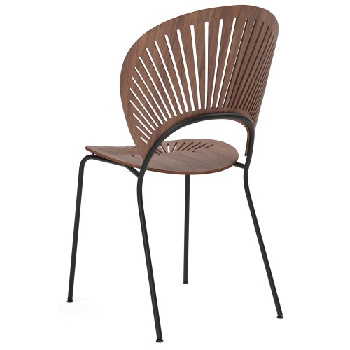 Lacquered walnut / black - Trinidad chair 3398 - Fredericia