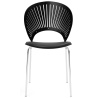 leather Vice 11 black + black ash / chrome legs – seat upholstered – Trinidad chair 3396 - Fredericia