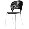 leather Vice 11 black + black ash / chrome legs – seat upholstered – Trinidad chair 3396 - Fredericia