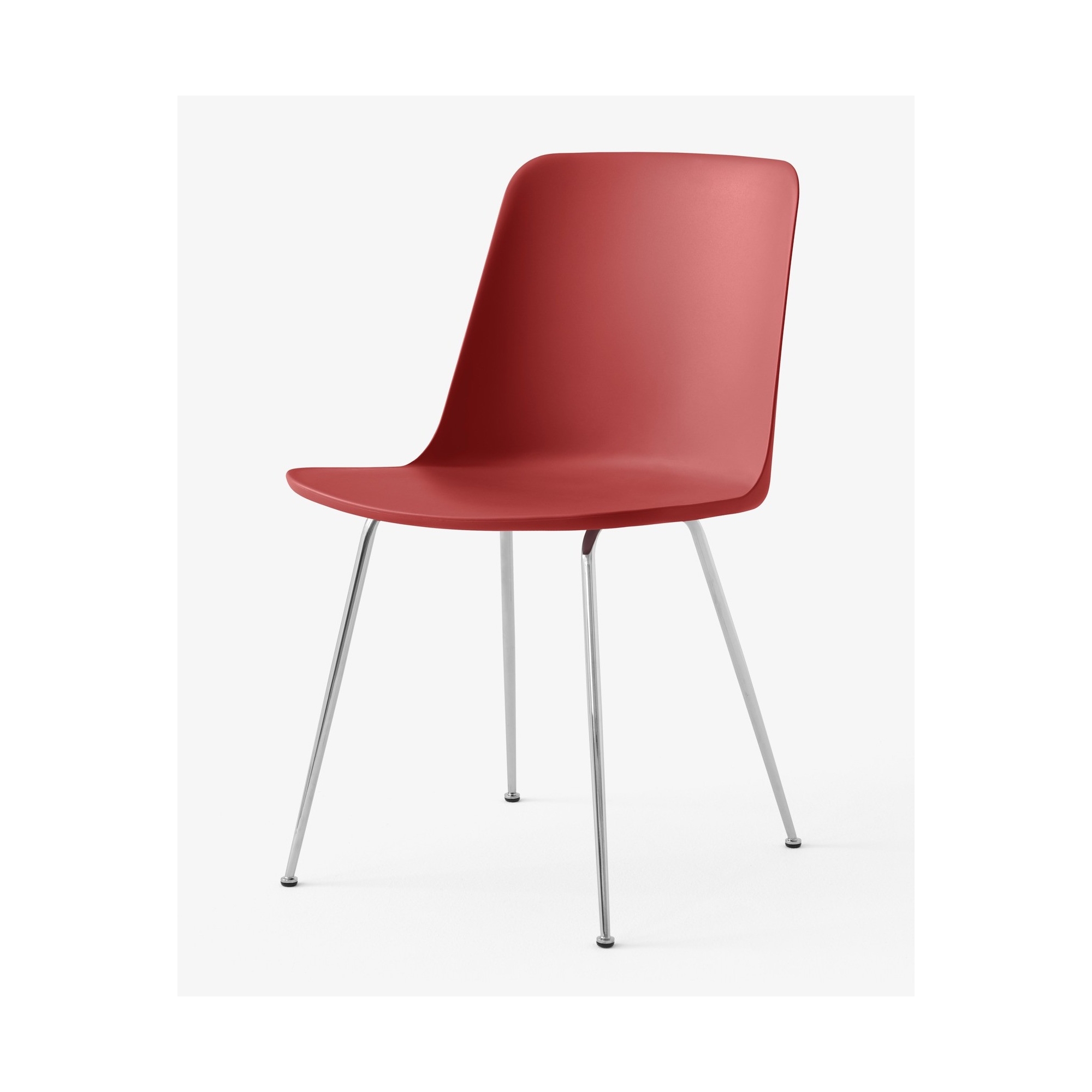 Vermillion red / chrome – Chaise Rely HW6 - &Tradition