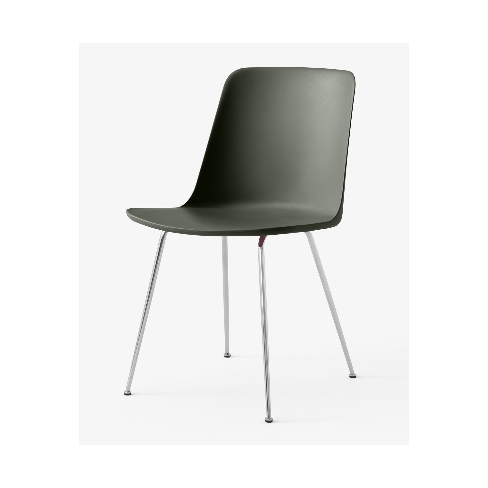 Bronze green / chrome – Rely chair HW6 - &Tradition