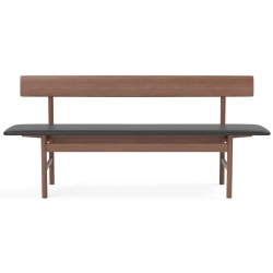 Smoked oiled oak / Black leather Omni 301 – Mogensen Bench 3171 - Fredericia