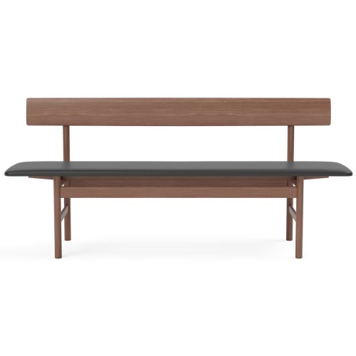 Smoked oiled oak / Black leather Omni 301 – Mogensen Bench 3171 - Fredericia