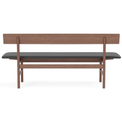 Smoked oiled oak / Black leather Omni 301 – Mogensen Bench 3171 - Fredericia