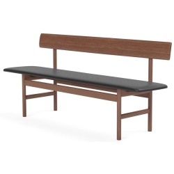 Smoked oiled oak / Black leather Omni 301 – Mogensen Bench 3171 - Fredericia