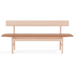 Light oiled oak / cognac leather Max 95 – Mogensen Bench 3171 - Fredericia