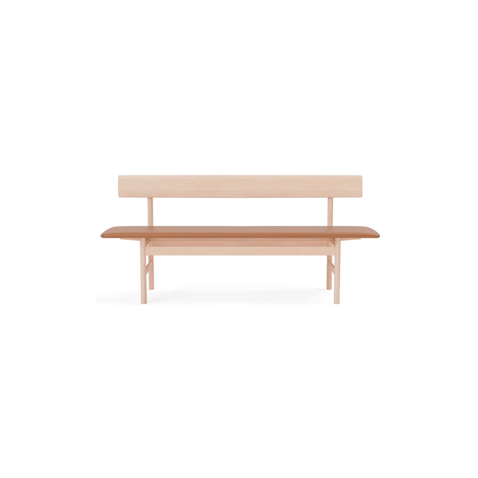 Light oiled oak / cognac leather Max 95 – Mogensen Bench 3171 - Fredericia