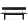 Black lacquered oak / leather Black Omni 301– Mogensen Bench 3171 - Fredericia