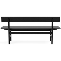 Black lacquered oak / leather Black Omni 301– Mogensen Bench 3171 - Fredericia