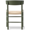 J39 Chair – khaki green lacquered beech + natural paper cord - Fredericia