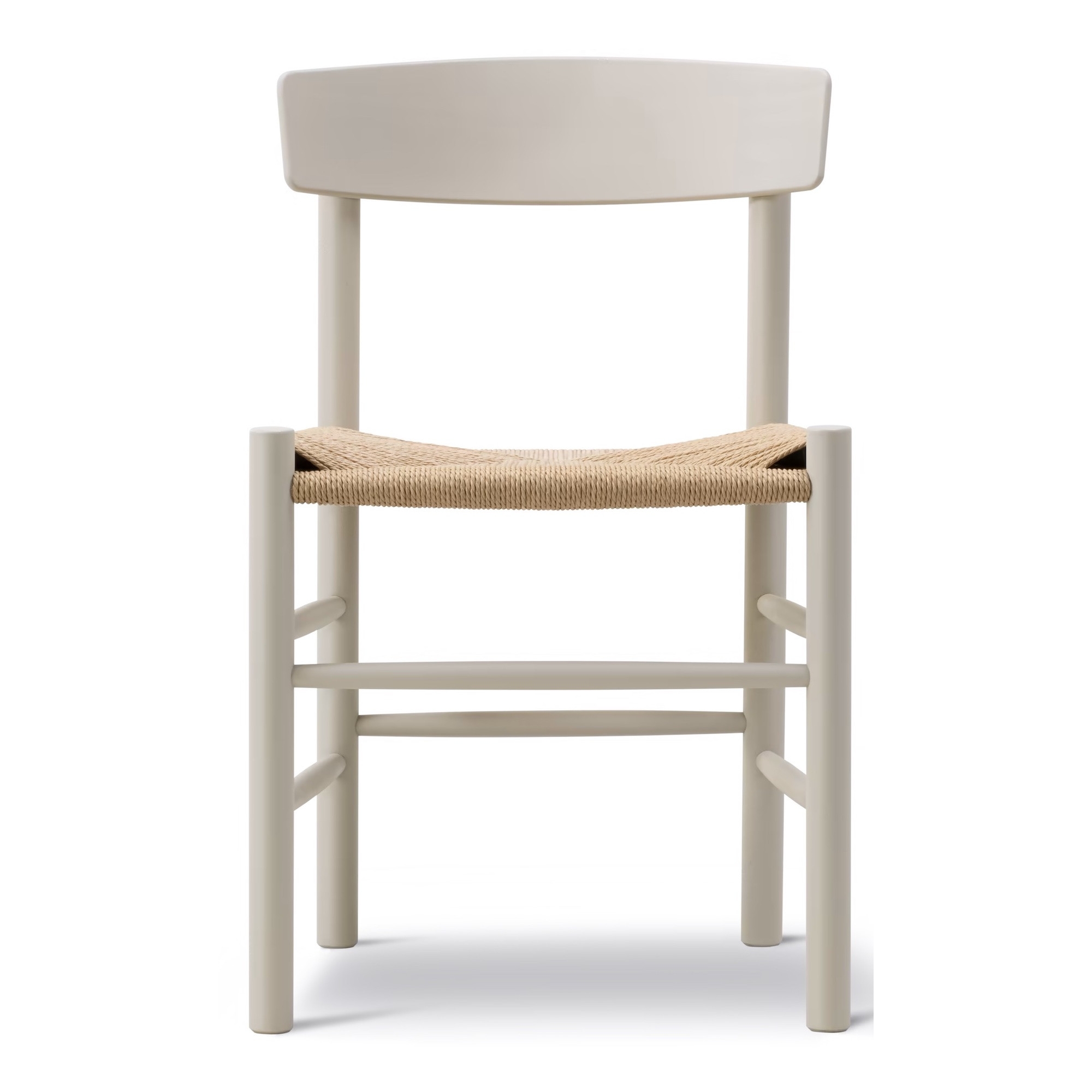 J39 Chair – pebble grey lacquered beech + natural paper cord - Fredericia