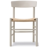 J39 Chair – pebble grey lacquered beech + natural paper cord - Fredericia