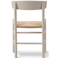 J39 Chair – pebble grey lacquered beech + natural paper cord - Fredericia