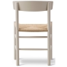 J39 Chair – pebble grey lacquered beech + natural paper cord - Fredericia