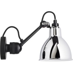 black / round chrome - Gras 304 - wall lamp - DCW éditions