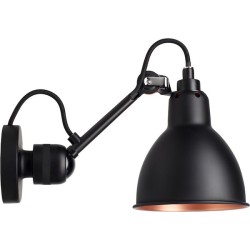 black / round black, copper inside - Gras 304 - wall lamp - DCW éditions