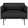 Fauteuil Outline – cuir Refine noir - Muuto