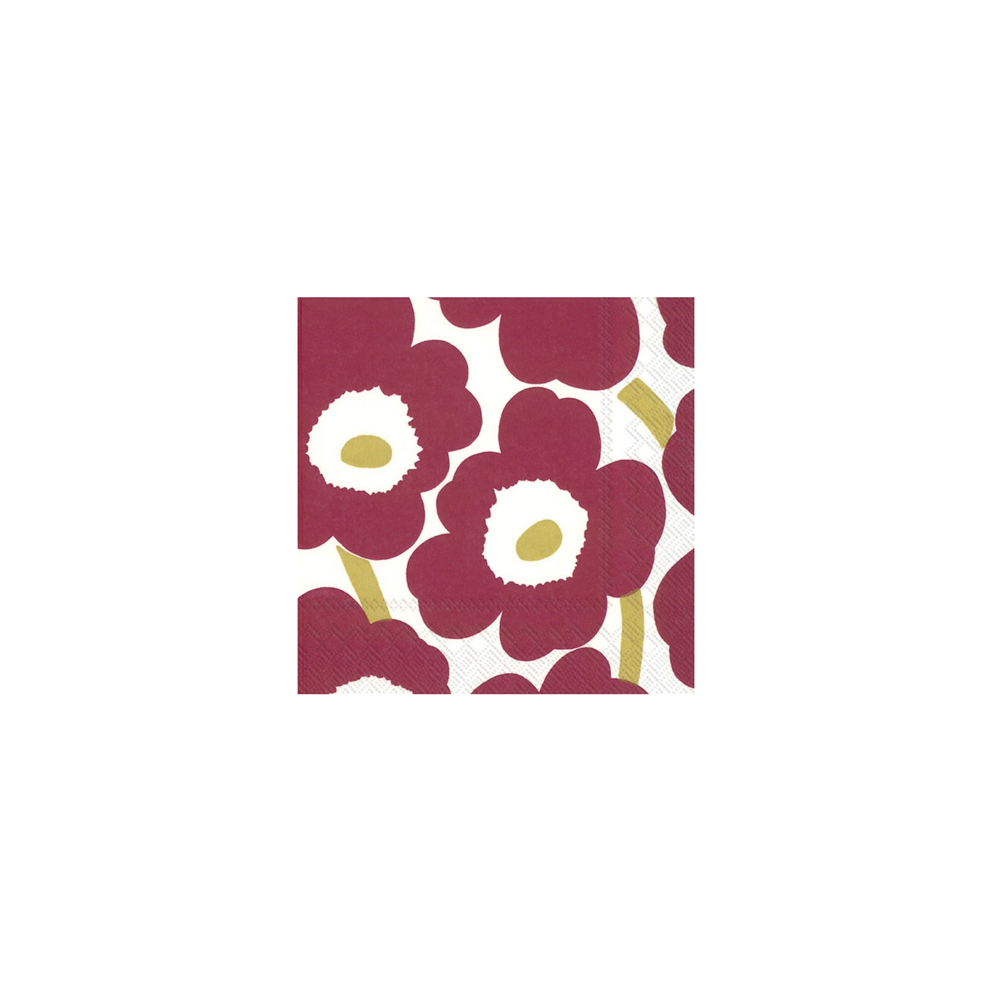 Unikko dark red gold 552615 - Paper napkins