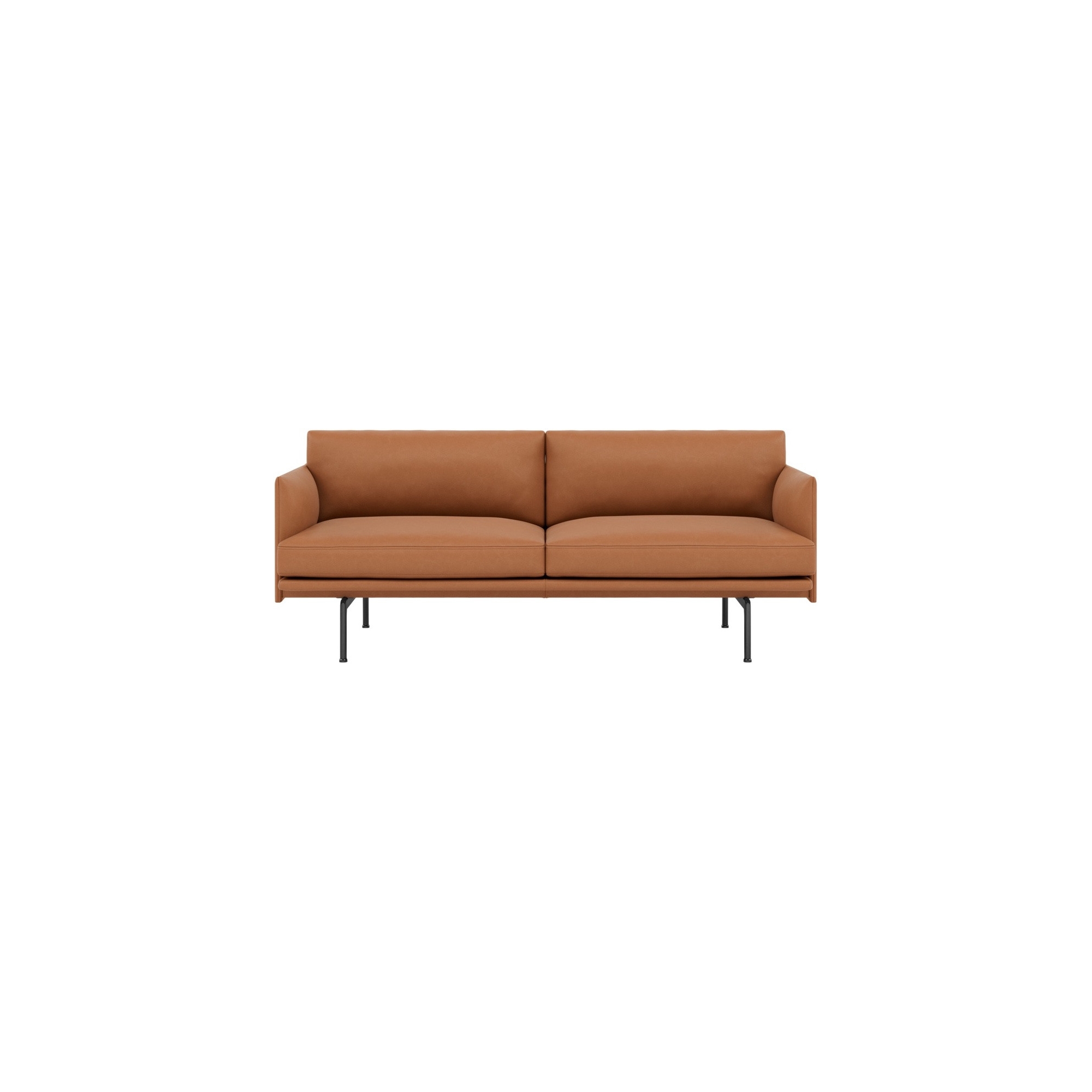 Canapé Outline 2 places – cuir Easy Cognac - Muuto