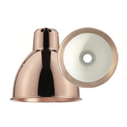 black / round copper, white inside - Gras 304 L 40 - wall lamp - DCW éditions