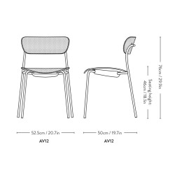 Pavilion AV12 Chair – Canvas 124 + Chrome legs