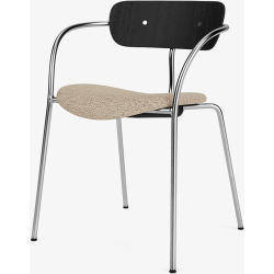 Chaise Pavilion AV4 – Chêne noir + Karakorum 001 + boutons et piètement chromé