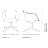 Fiber Soft Armchair - Swivel base, Fixed Height, With or without return - Muuto