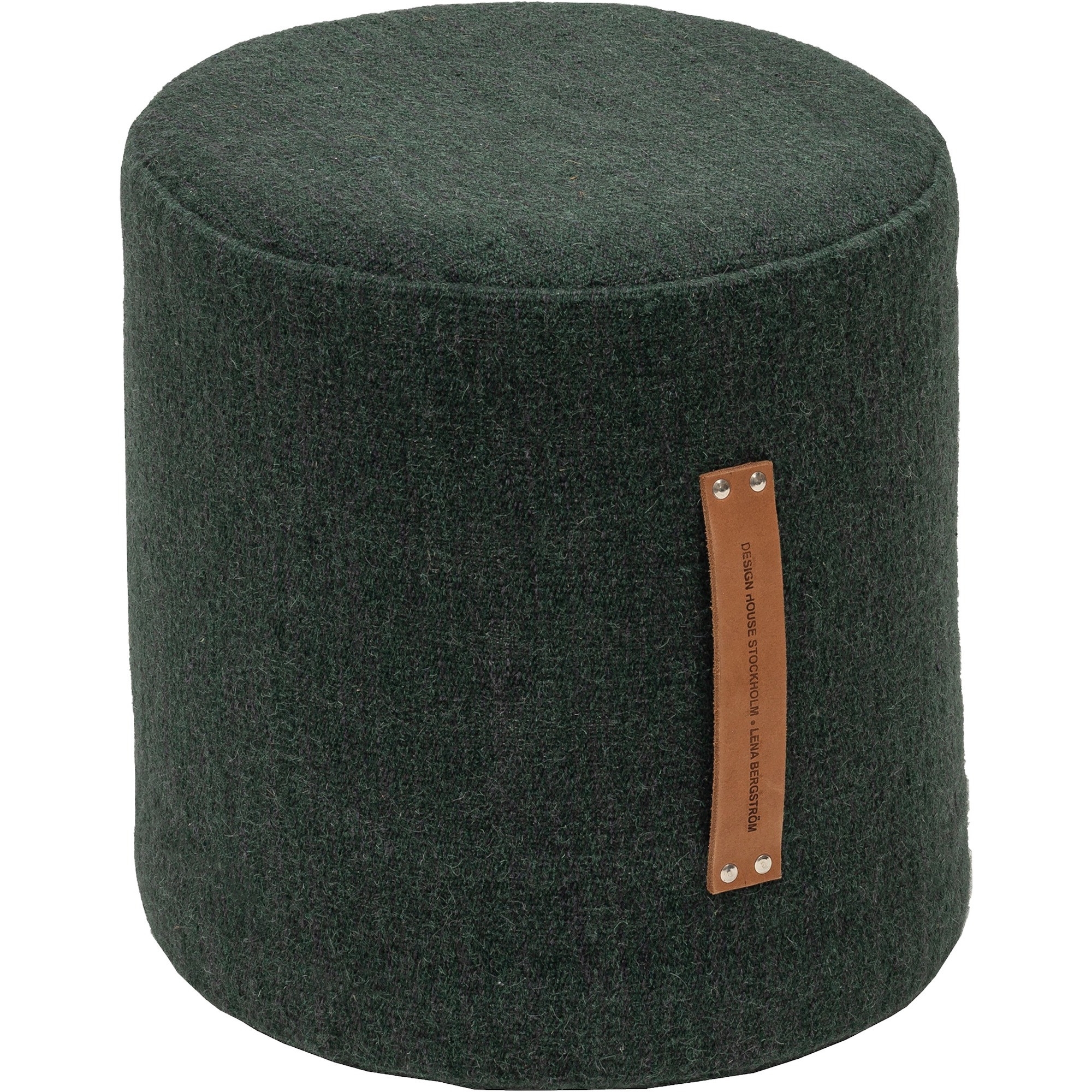 Björk pouf – Ø40xH40cm – Dark green - Design House Stockholm