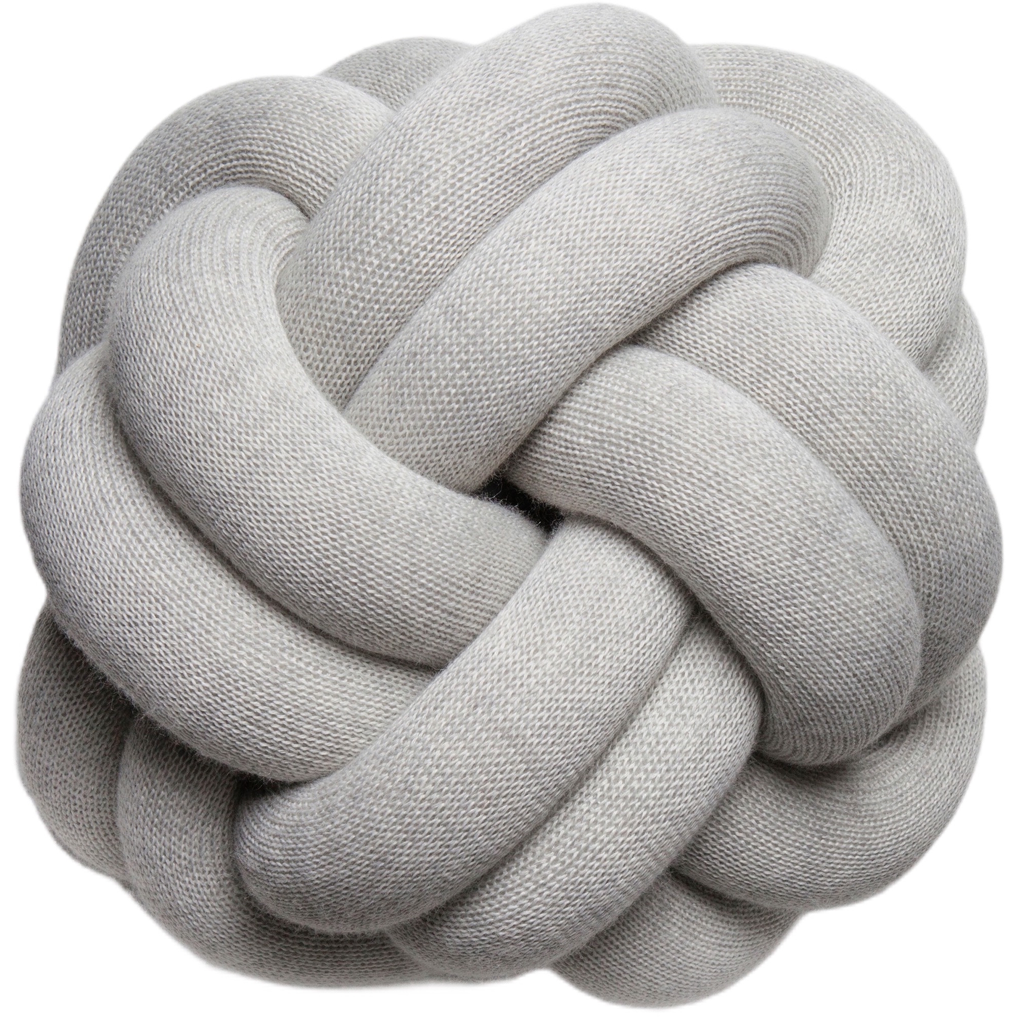 Coussin Knot – Ø25,5 x H19,5 cm – Blanc/Gris