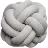 Knot Cushion– Ø25,5 x H19,5 cm – White/Grey