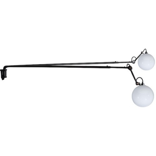 black / glass ball Ø250 - Gras 213 L double - wall lamp - DCW éditions