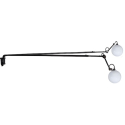 black / glass ball Ø175 - Gras 213 L double - wall lamp - DCW éditions