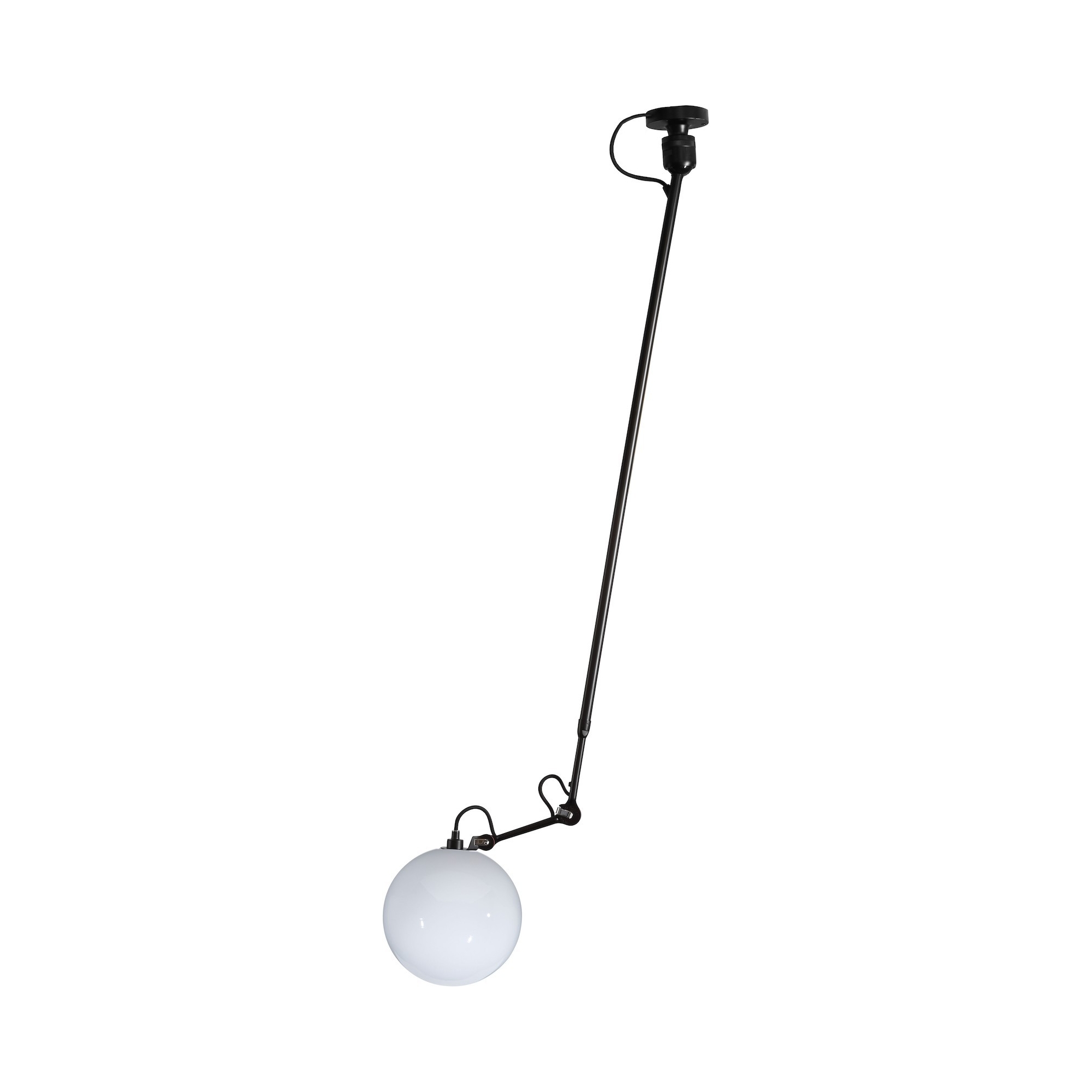 black / glass ball Ø250 - Gras 302 L - ceiling lamp - DCW éditions