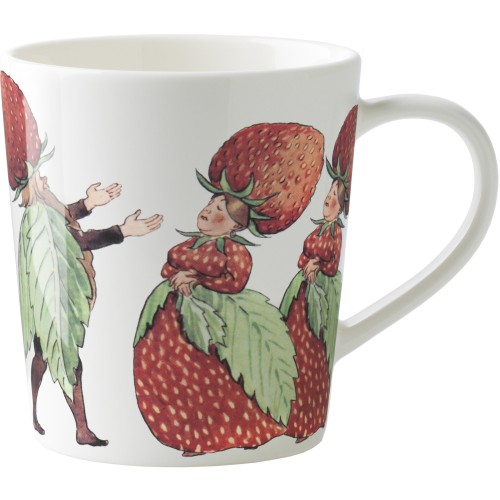 Elsa Beskow Mug with Handle – 40cl – The Strawberry Familly - Design House Stockholm