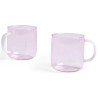 EPUISE - Set de 2 mug 300 ml rose et blanc – Borosilicate - HAY