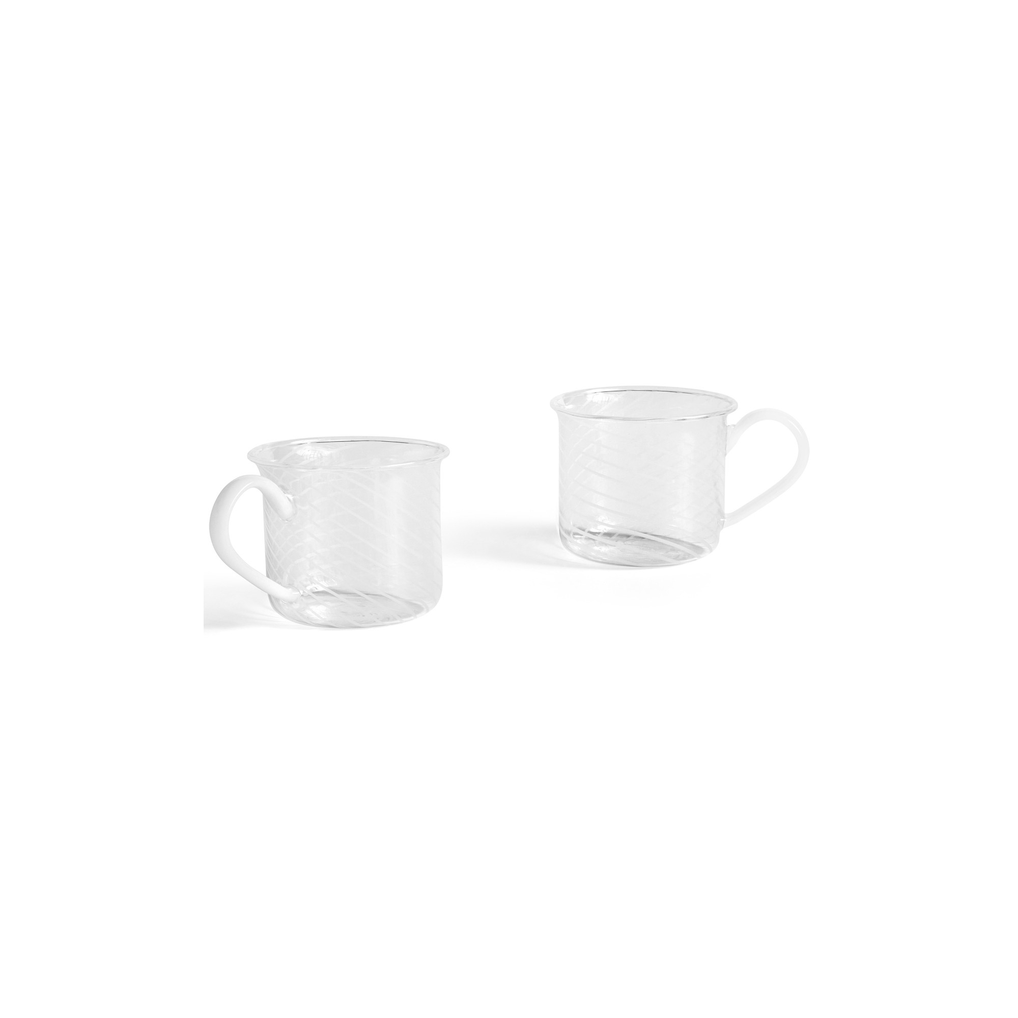 EPUISE - set de 2 tasse 200 ml tourbillon blanc – Borosilicate - HAY