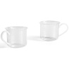 EPUISE - set de 2 tasse 200 ml tourbillon blanc – Borosilicate - HAY