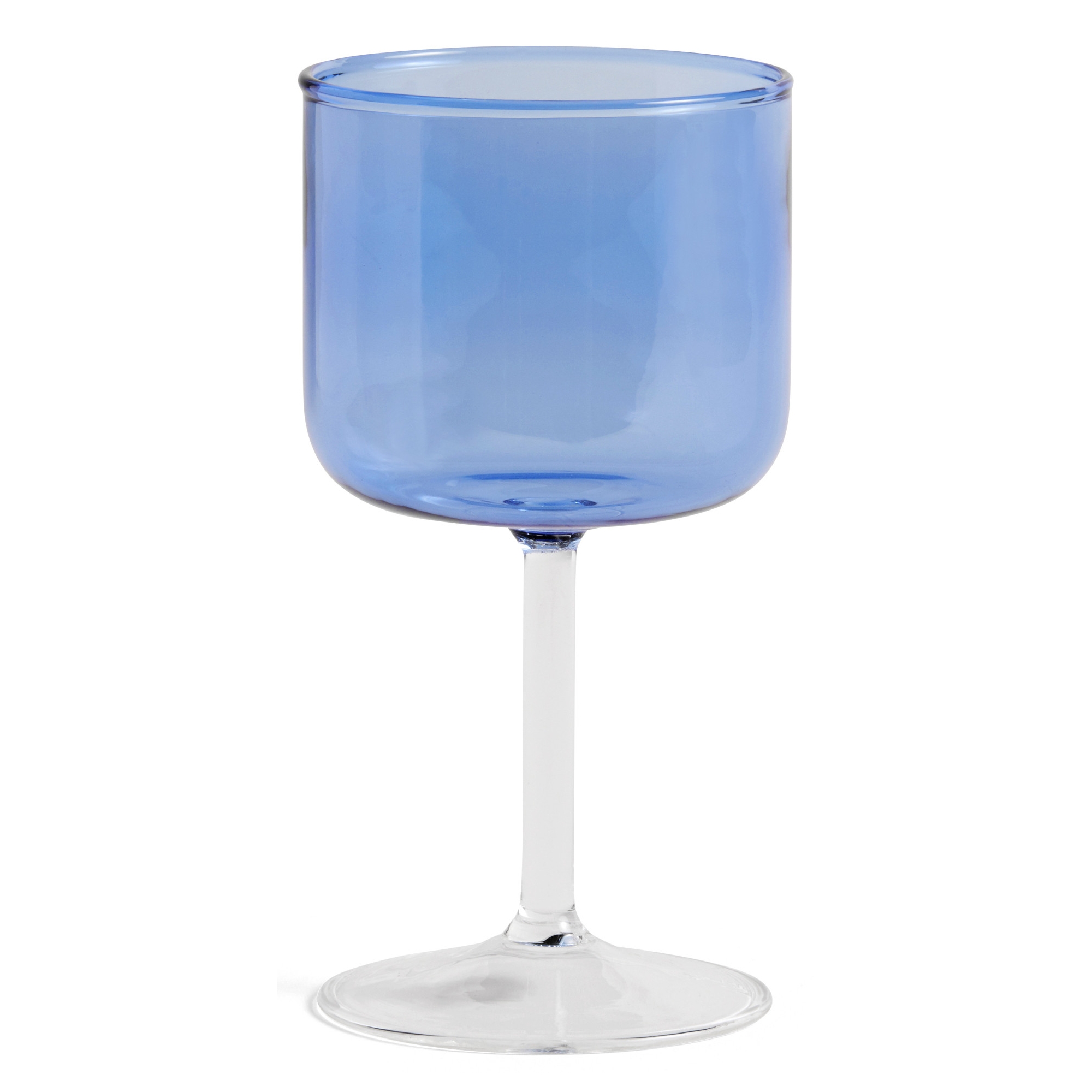 set de 2 verre à vin 250 ml Bleu et transparent – Tint - HAY