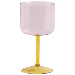 set de 2 verre à vin 250 ml Rose et jaune– Tint - HAY