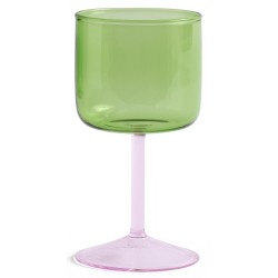 250 ml set of 2 wine glass Green and pink – Tint - HAY