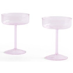 set of 2 coupe glass Pink – Tint - HAY